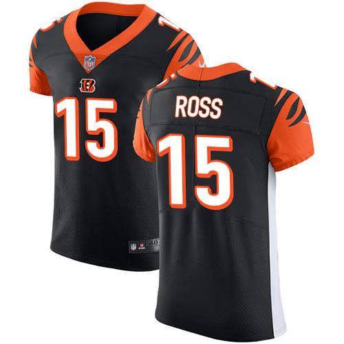 Nike Bengals #15 John Ross Black Team Color Men's Stitched NFL Vapor Untouchable Elite Jersey